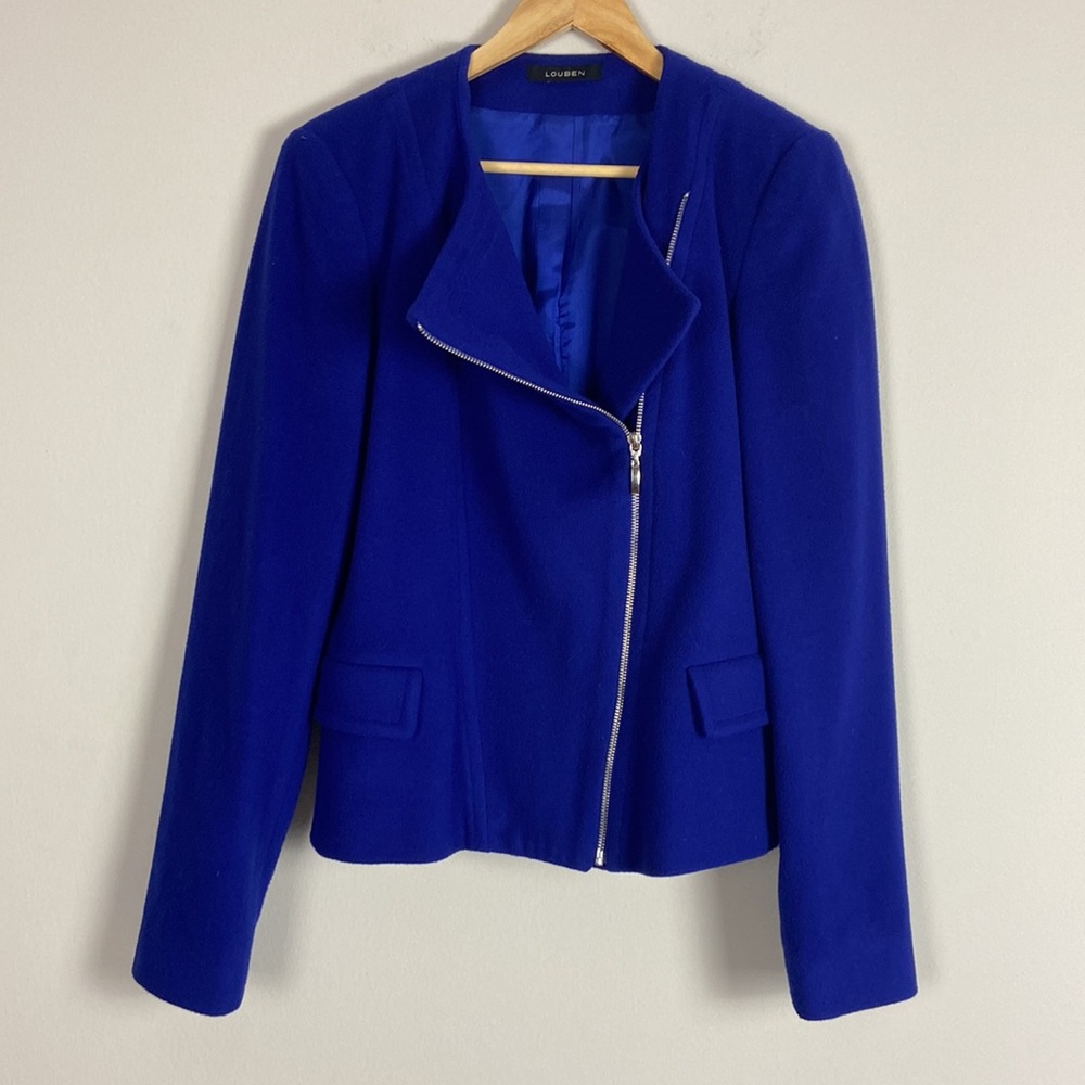 louben l Cashmere/Wool Blend Blazer Jacket Size 10